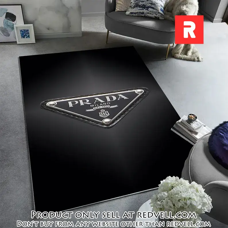 Prada milano black rug carpet home decor luxury brand special gift rv4612132